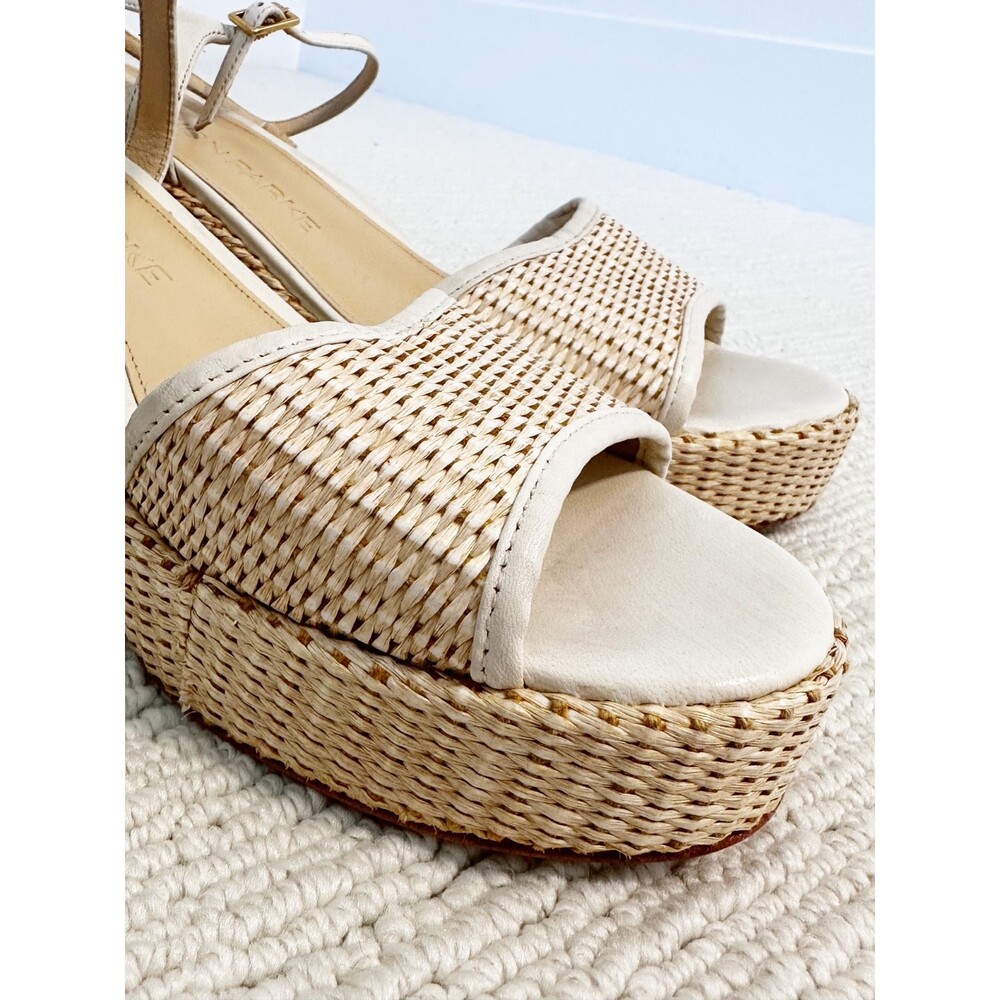 MARION PARKE Haven Platform Sandal Women's 40 Cream Coconut Girl Designer Vacay - Picture 7 of 13